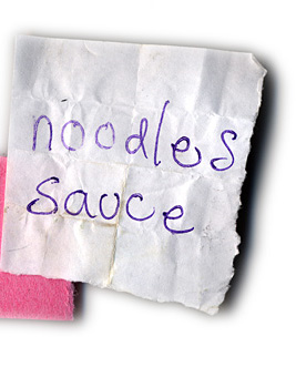 noodles, sauce
