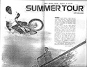 Spread: Issue 13, 1991. Summer tour articles (John Byers airs during the Bully tour). Photo: Adam