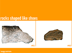 Rocks shaped like shoes
