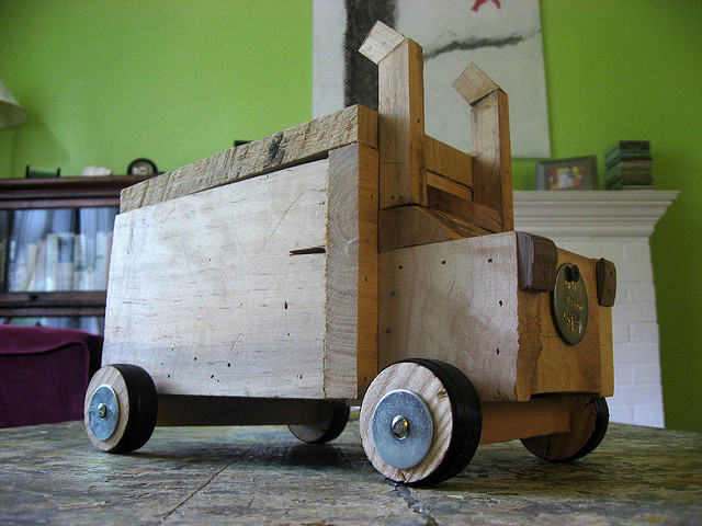 Toy wooden truck