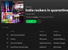 Indie Rockers in Quarantine playlist